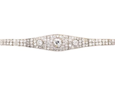 Early 20th Century Platinum Diamond Bracelet