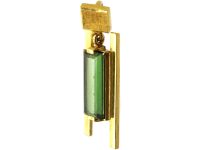 1980s 18ct Gold Pendant set with a Green Tourmaline