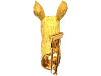 1960s 18ct Gold Brooch of Deer's Head by George Lenfant for Hermès
