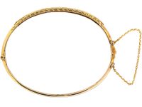 Edwardian 9ct Gold Bangle set with Sapphires & Diamonds