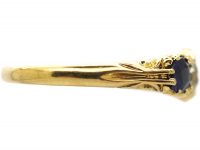 Edwardian 18ct Gold, Sapphire & Diamond Five Stone Ring