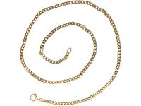 9ct Gold Flat Curb Link Chain