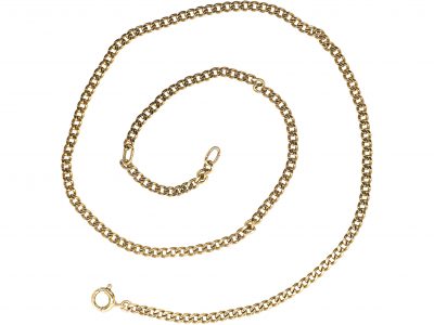9ct Gold Flat Curb Link Chain