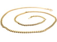 9ct Gold Flat Curb Link Chain