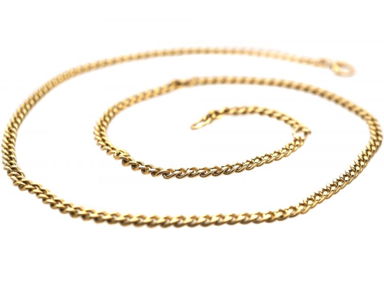 9ct Gold Flat Curb Link Chain