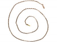 Victorian 9ct Rose Gold Thin Belcher Link Chain
