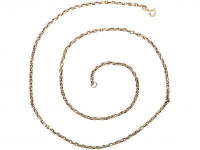Victorian 9ct Gold Thin Belcher Link Chain