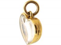 Victorian 15ct Gold & Rock Crystal Heart Shaped Locket
