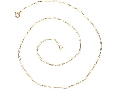 Edwardian 9ct Gold Fine Ornate Links Chain