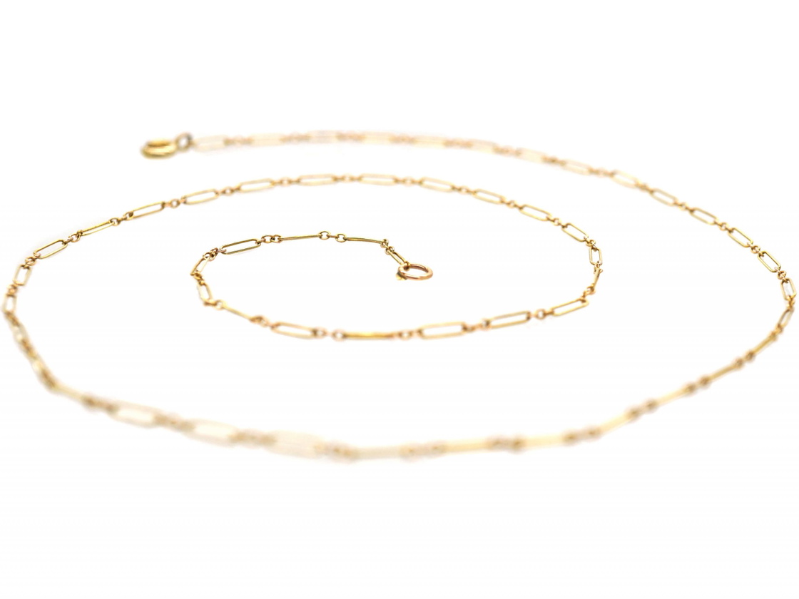 Edwardian 9ct Gold Fine Ornate Links Chain (384 Z) | The Antique ...