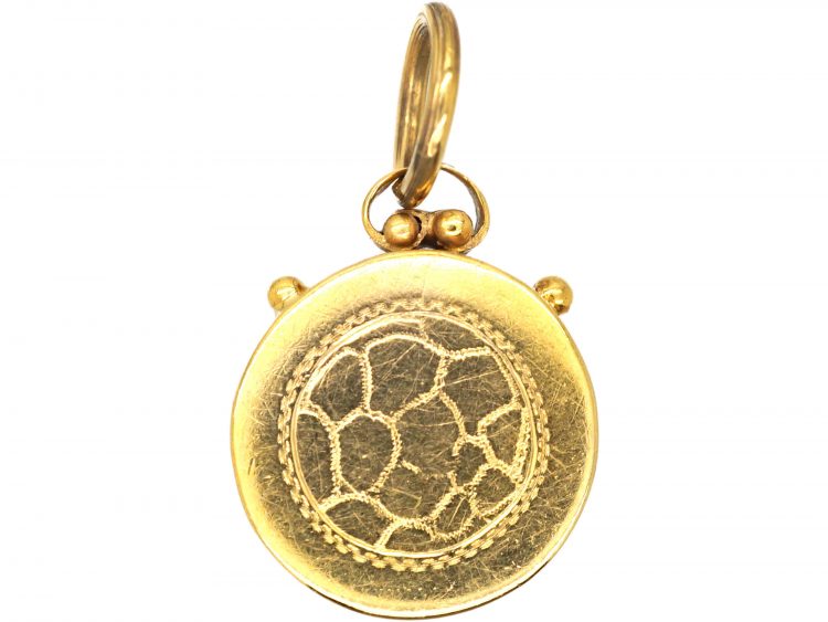 Early 20th Century Sun & Star Round Pendant set with a Diamond