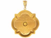 Early 20th Century 18ct Gold & Enamel Worshipful Company of Wheelwrights Badge Pendant