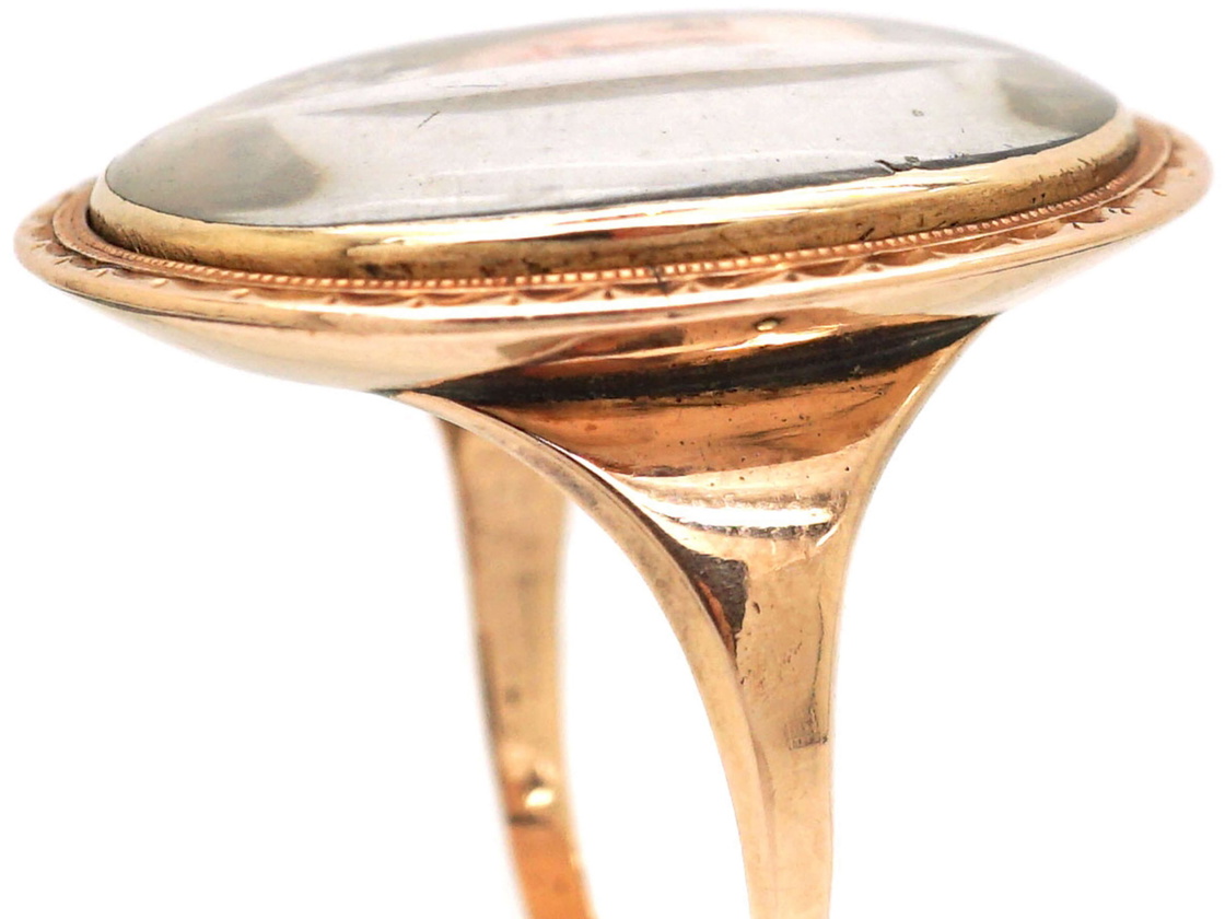 Georgian 9ct Gold Portrait Ring of a Gentleman (561Y/PR) | The Antique ...