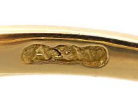 Edwardian 18ct Gold Three Stone Diamond Ring with Diamond Points by Alabaster & Wilson