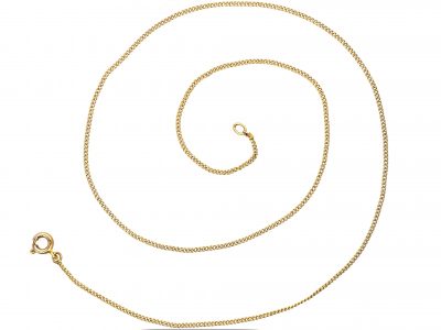 Edwardian 15ct Gold Narrow Trace Link Chain