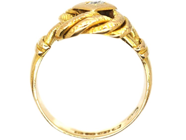 Edwardian 18ct Gold & Diamond Lover's Knot Ring