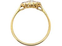 Edwardian 18ct Gold & Platinum Daisy Cluster Ring