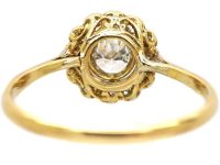 Edwardian 18ct Gold & Platinum Daisy Cluster Ring