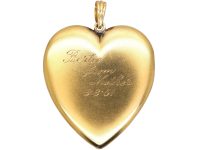 Edwardian 10 Carat Gold Large Heart Shaped Locket