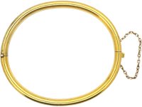 Edwardian 15ct Gold Plain Bangle