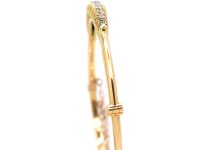 Edwardian 15ct Gold Bangle set with Diamonds