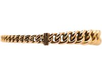 Edwardian 9ct Gold Curb Design Bangle