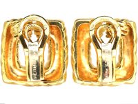 Vintage 18ct Gold Clip On Earrings by Hermès