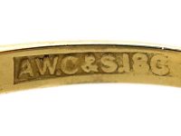 Art Deco 18ct Gold & Platinum Bow Ring set with Diamonds