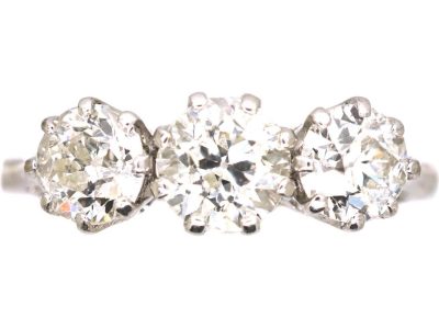 18ct White Gold Three Stone Diamond Ring
