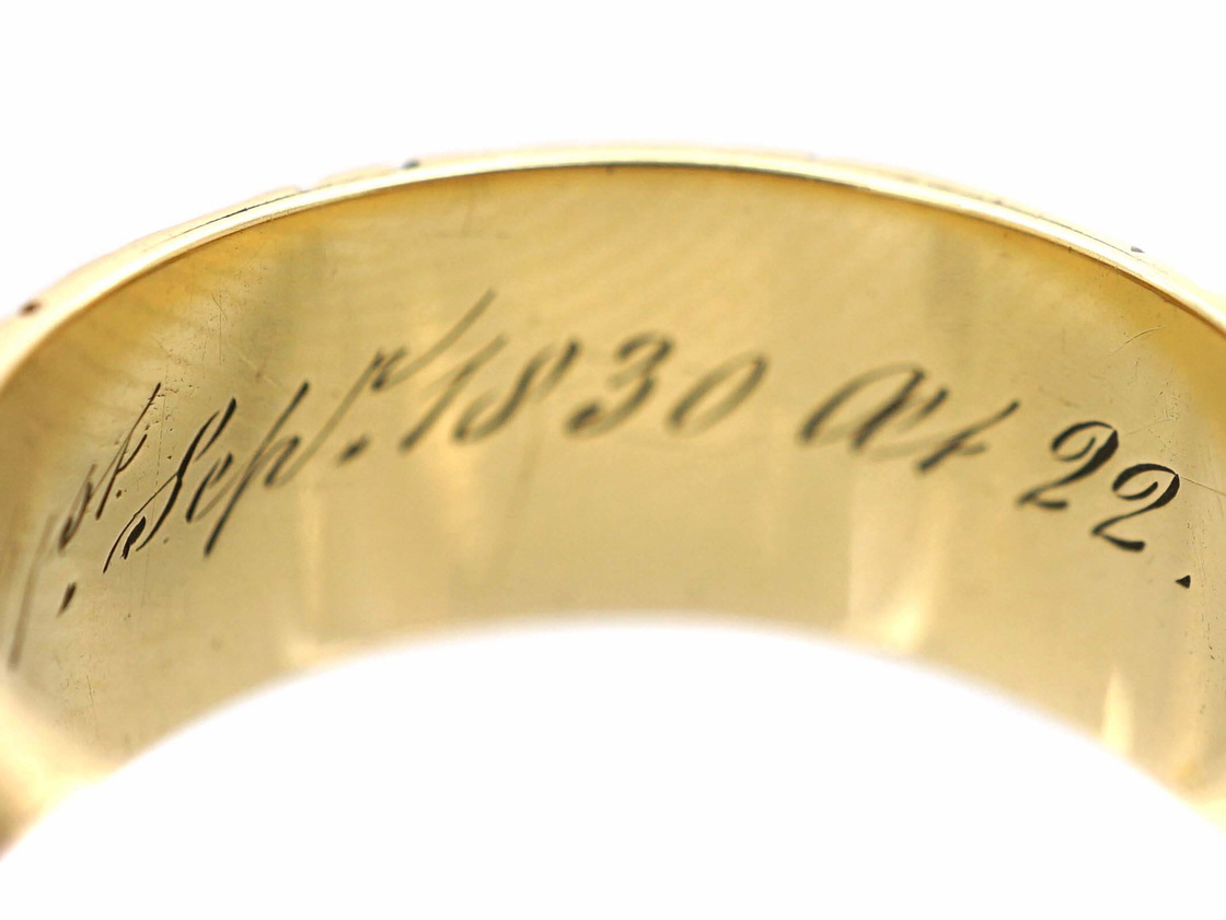 Georgian 18ct Gold Memorial Ring (231Z) | The Antique Jewellery Company