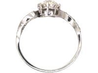 Edwardian Platinum Diamond Twist Ring