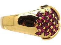 18ct Gold, Ruby & Diamond Kite Design Ring