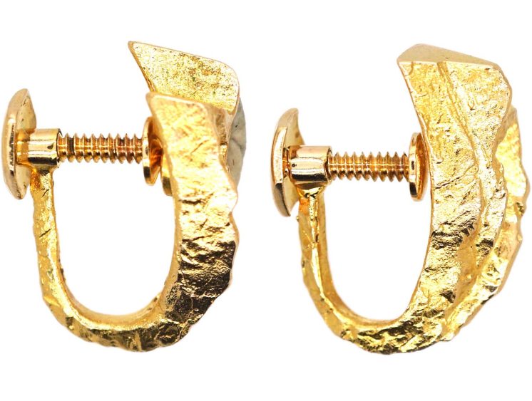 14ct Gold Earrings by Björn Weckström for Lapponia