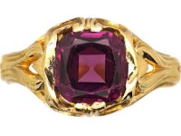 William 1V 18ct Gold Ring set with an Almandine Garnet