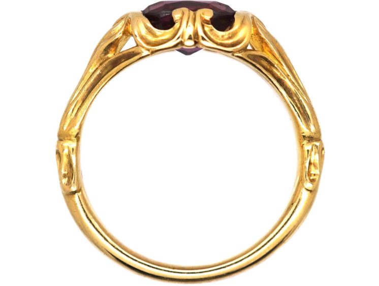 William 1V 18ct Gold Ring set with an Almandine Garnet