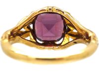 William 1V 18ct Gold Ring set with an Almandine Garnet