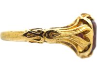William 1V 18ct Gold Ring set with an Almandine Garnet