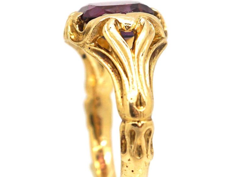 William 1V 18ct Gold Ring set with an Almandine Garnet