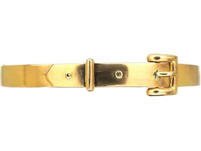 Edwardian 10ct Gold Buckle Bangle