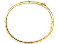 Edwardian 10ct Gold Buckle Bangle