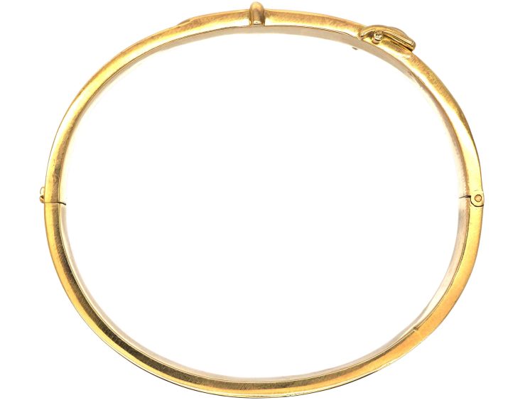Edwardian 10ct Gold Buckle Bangle