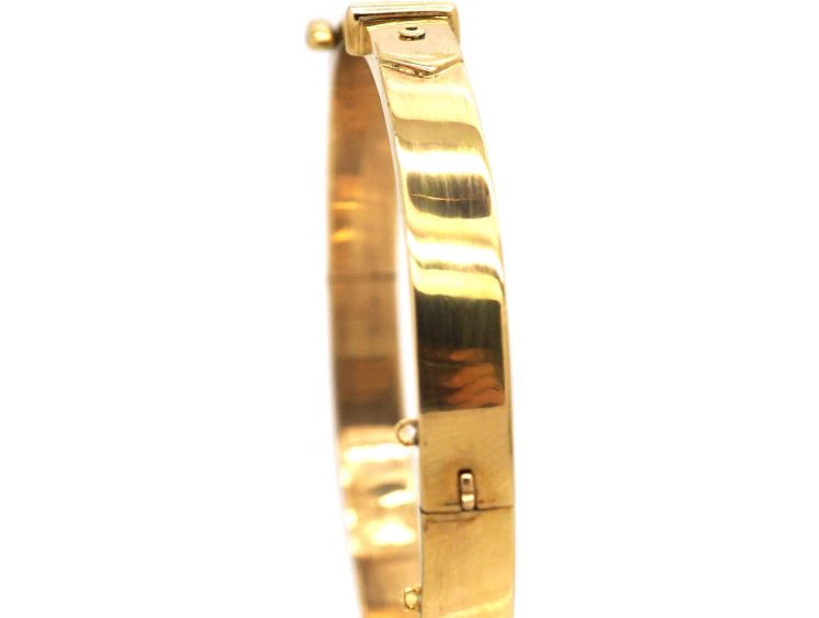 Edwardian 10ct Gold Buckle Bangle