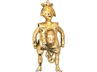 Victorian 9ct Gold Articulated Figure of Punch