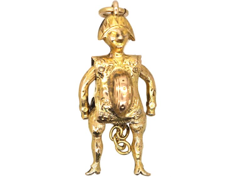 Victorian 9ct Gold Articulated Figure of Punch