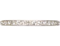 Early 20th Century Platinum Diamond Narrow Eternity Ring