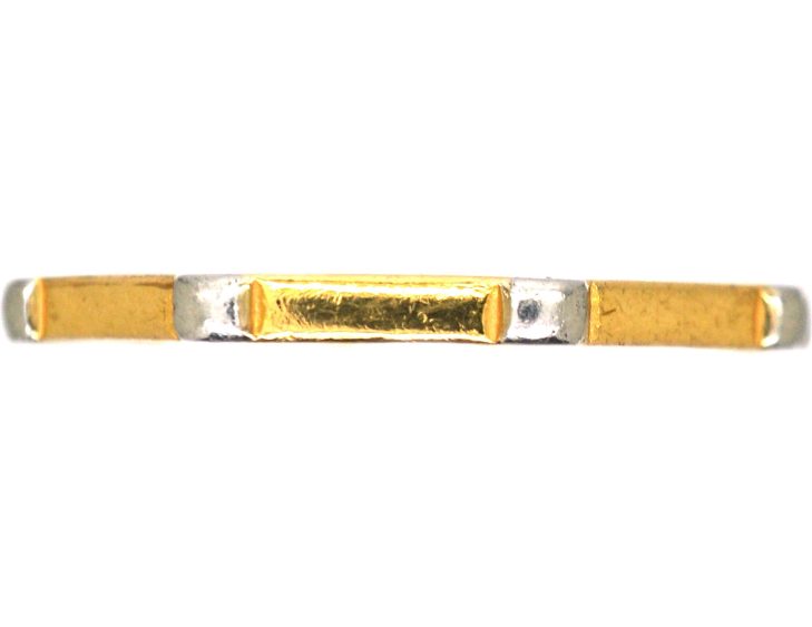Mid 20th Century 22ct Two Colour Gold Octagonal Wedding Ring