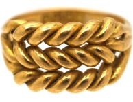 Edwardian 18ct Gold Illusion Keeper Ring