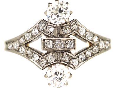 Art Deco 18ct Gold & Platinum Diamond Ring