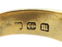 Victorian 18ct Gold Gypsy Ring set with a Large Old mine Cut Diamond