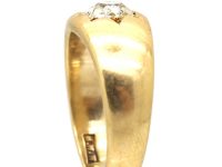 Victorian 18ct Gold Gypsy Ring set with a Large Old mine Cut Diamond